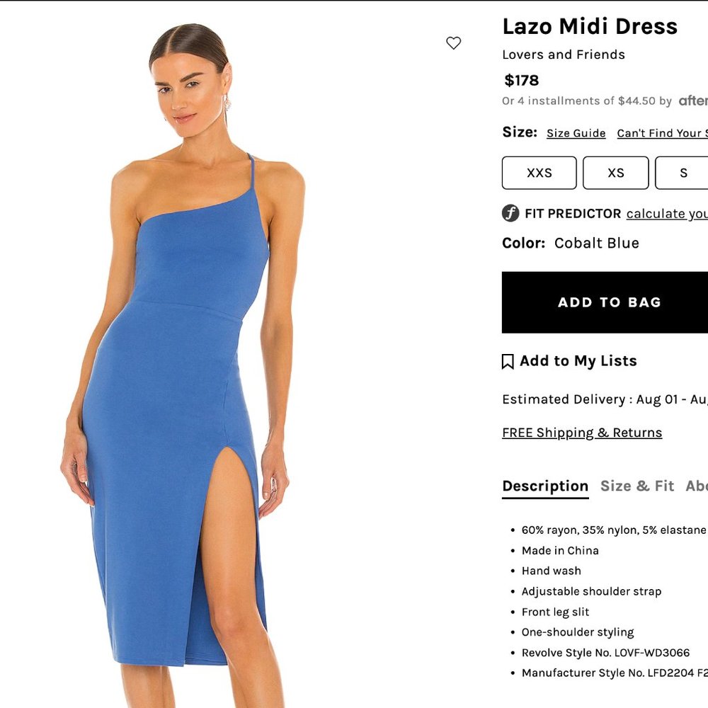 Blue Lazo Midi Dress
